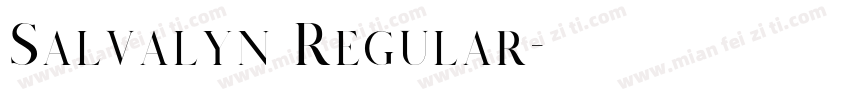 Salvalyn Regular字体转换